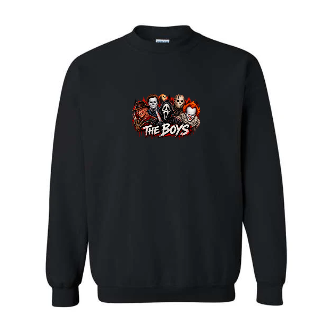 The Boys design on black crewneck sweatshirt