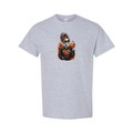 Fall Vibes Skeleton design on grey short sleeve tee