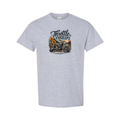Throttle Therapy design on grey short sleeve tee