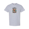 Homeschoolin' & Caffeinated design on grey short sleeve tee