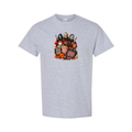 Just One More Horror Movie design on grey short sleeve tee