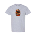 Hello Fall design on grey short sleeve tee