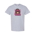 Warrior design on grey short sleeve tee