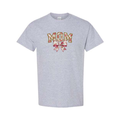 MOM design on grey short sleeve tee