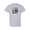 Proud Member of the Bad Moms Club design on grey short sleeve tee