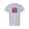 Stronger Than Cancer design on grey short sleeve tee