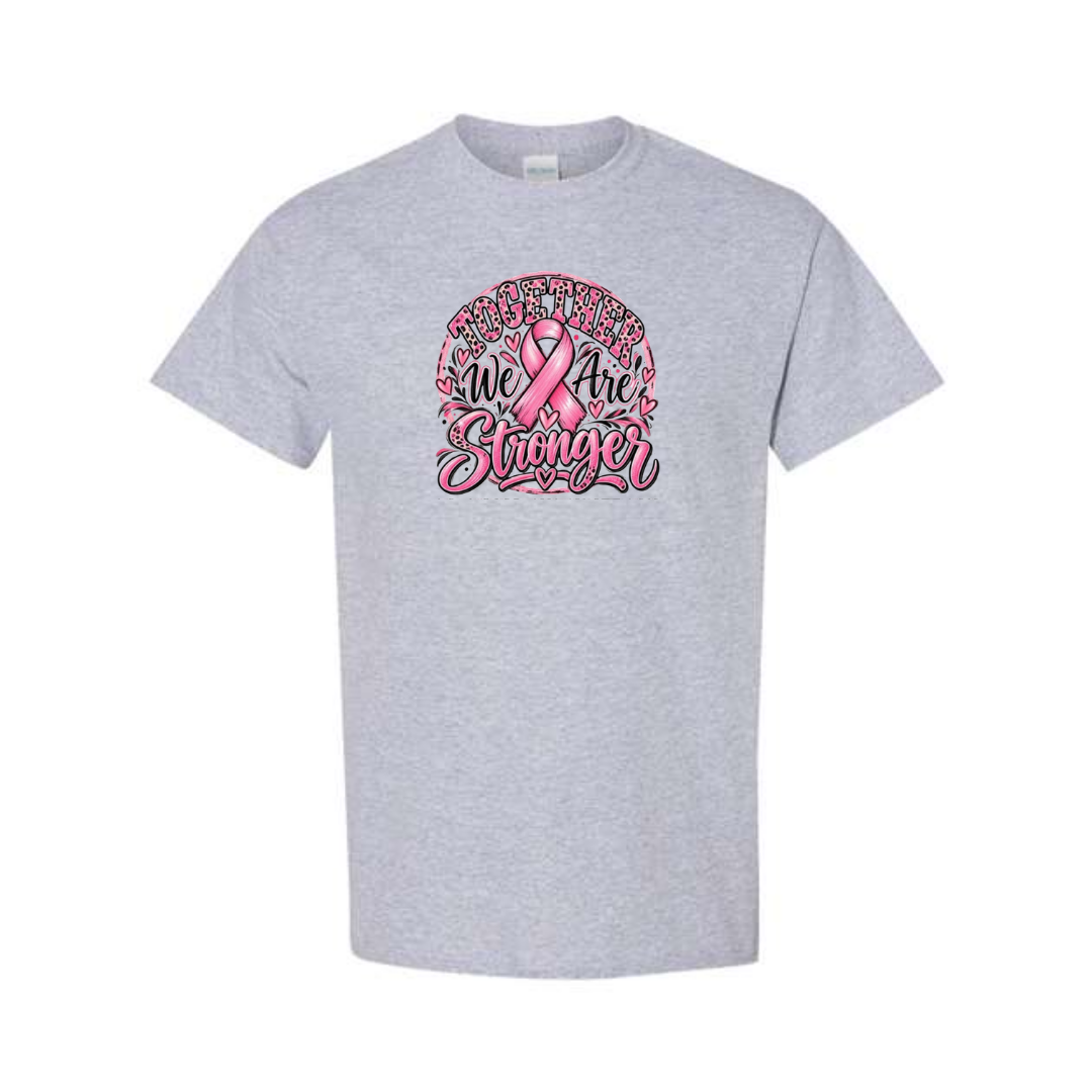 Together We Are Stronger design on grey short sleeve tee