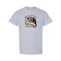 Best Cat Mom Ever design on grey short sleeve tee