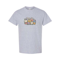 You Are Affirmation Flowers design on grey short sleeve tee