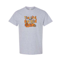 Thankful And Blessed design on grey short sleeve tee