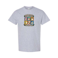 Don't Ghost Your Feelings design on grey short sleeve tee