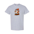 Caffeine & Horror Movies design on grey short sleeve tee