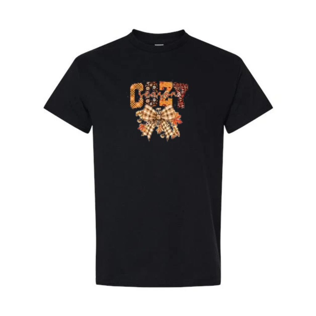 Cozy Season design on black short sleeve tee