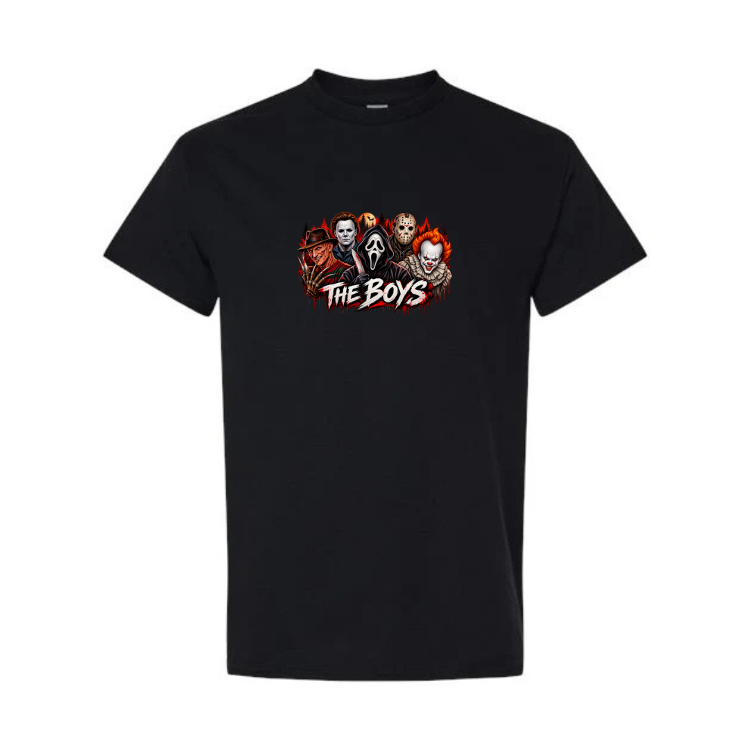 The Boys design on black short sleeve tee