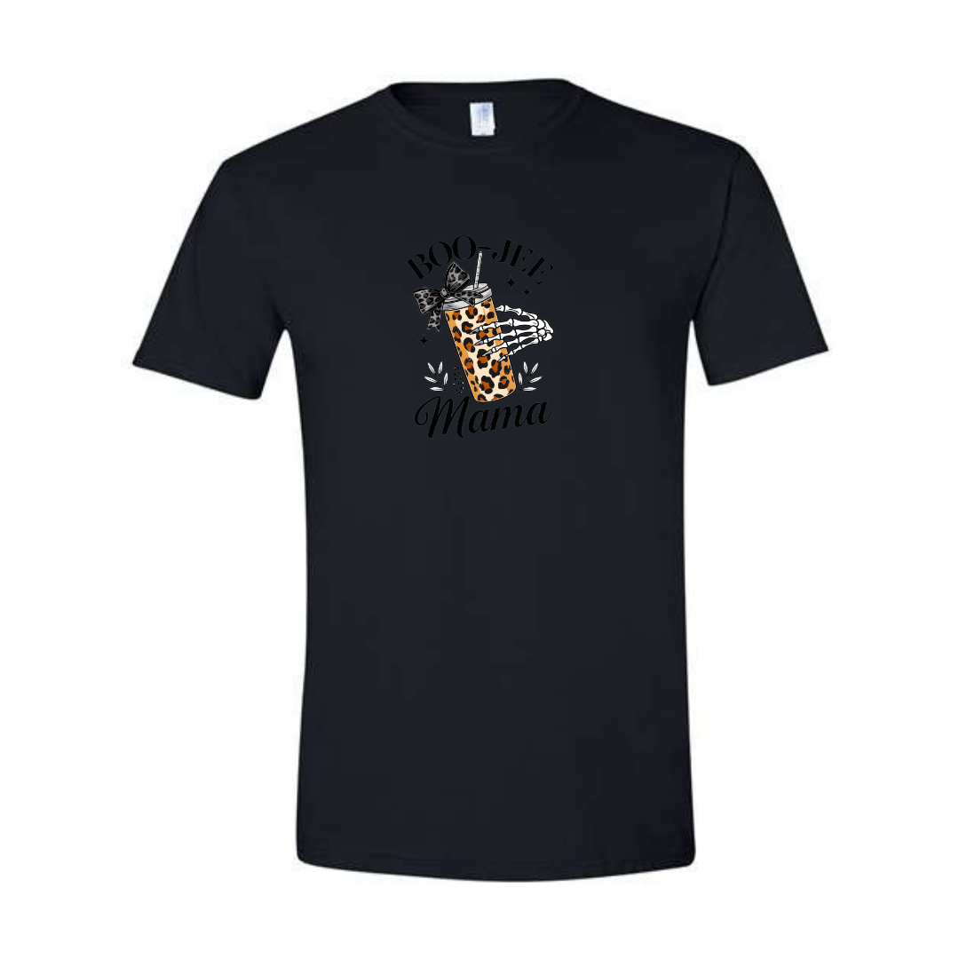 Boo-Jee Mama design on black Softstyle tee