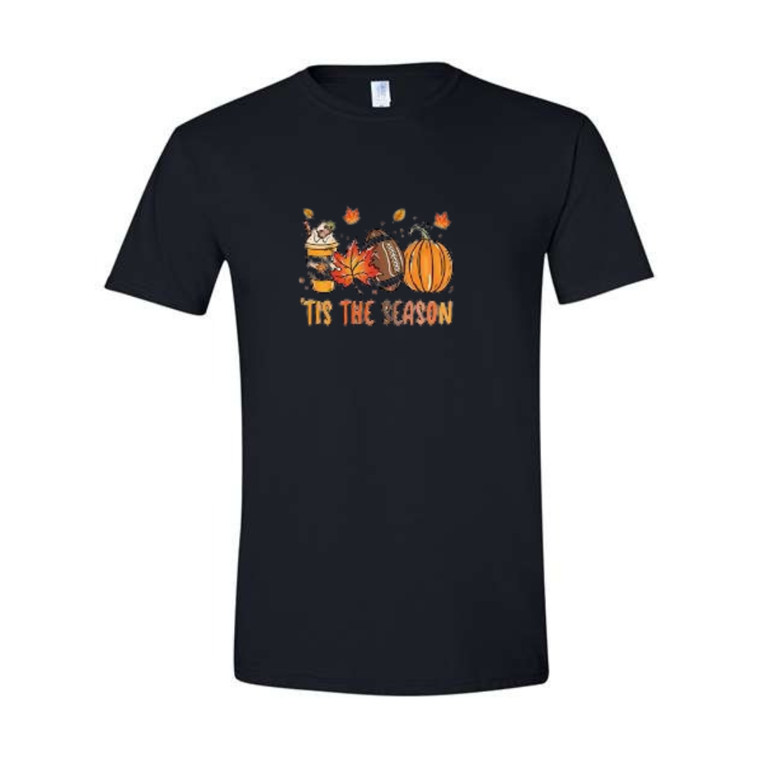 Tis The Season design on black Softstyle tee
