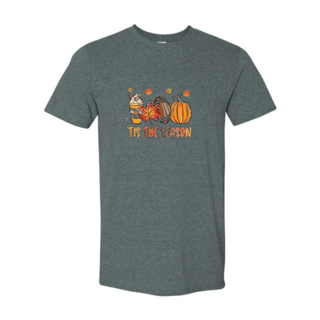 Tis The Season design on grey Softstyle tee