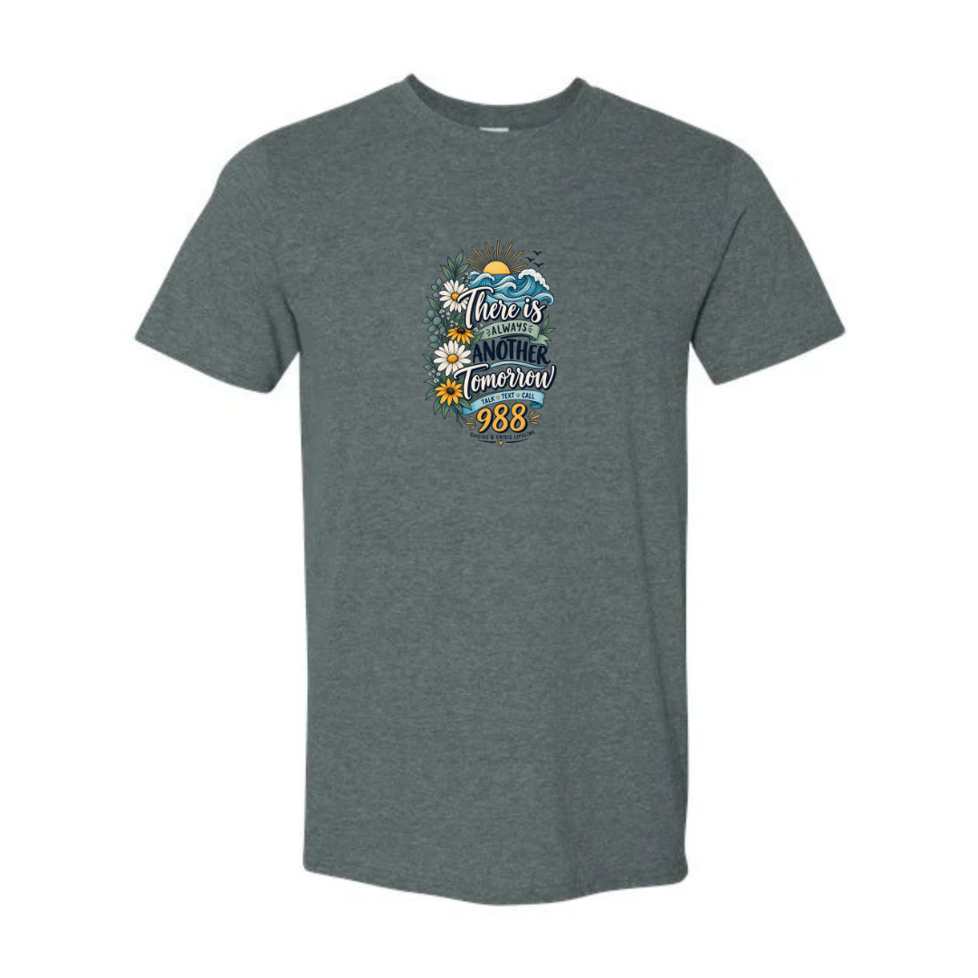 There Is Always Another Tomorrow design on grey Softstyle tee