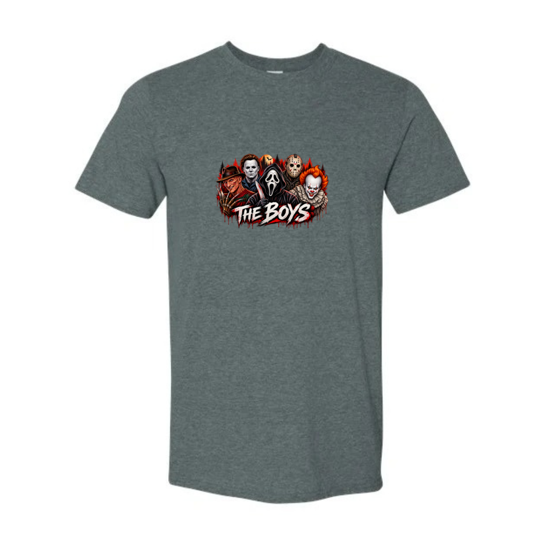 The Boys design on grey Softstyle tee