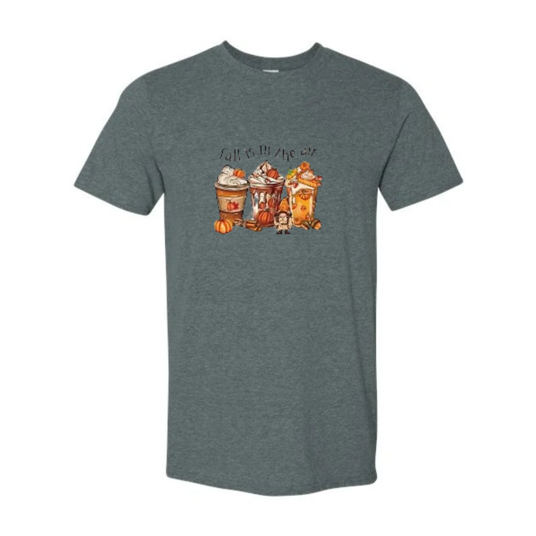 Pumpkin Spice Season design on grey Softstyle tee